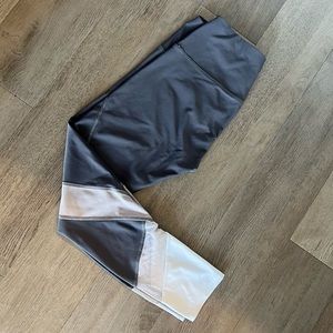 Gray and white leggings size small